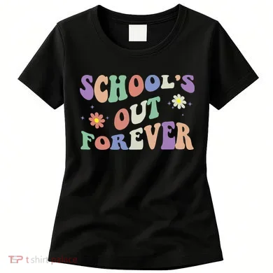 School's Out Forever Teacher Retirement Boho Flower Women's T-Shirt