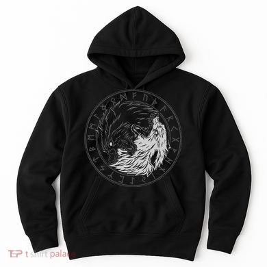 Sons Of Fenrir SköLl And Hati Ying Yang Wolf Hoodie