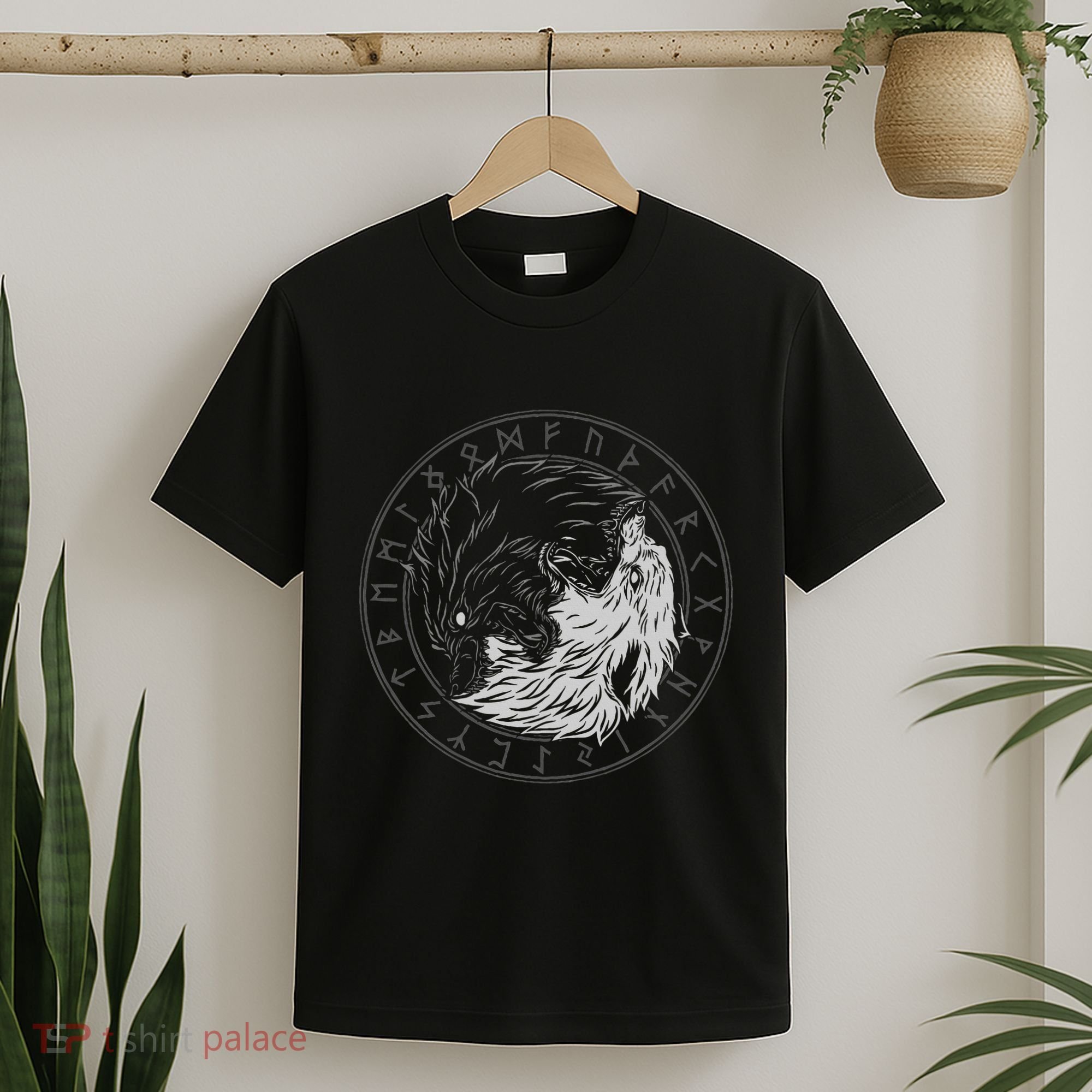 Sons Of Fenrir SköLl And Hati Ying Yang Wolf T-Shirt