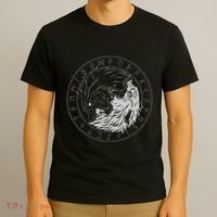 Sons Of Fenrir SköLl And Hati Ying Yang Wolf T-Shirt thumb 3