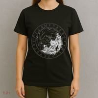 Sons Of Fenrir SköLl And Hati Ying Yang Wolf T-Shirt thumb 4