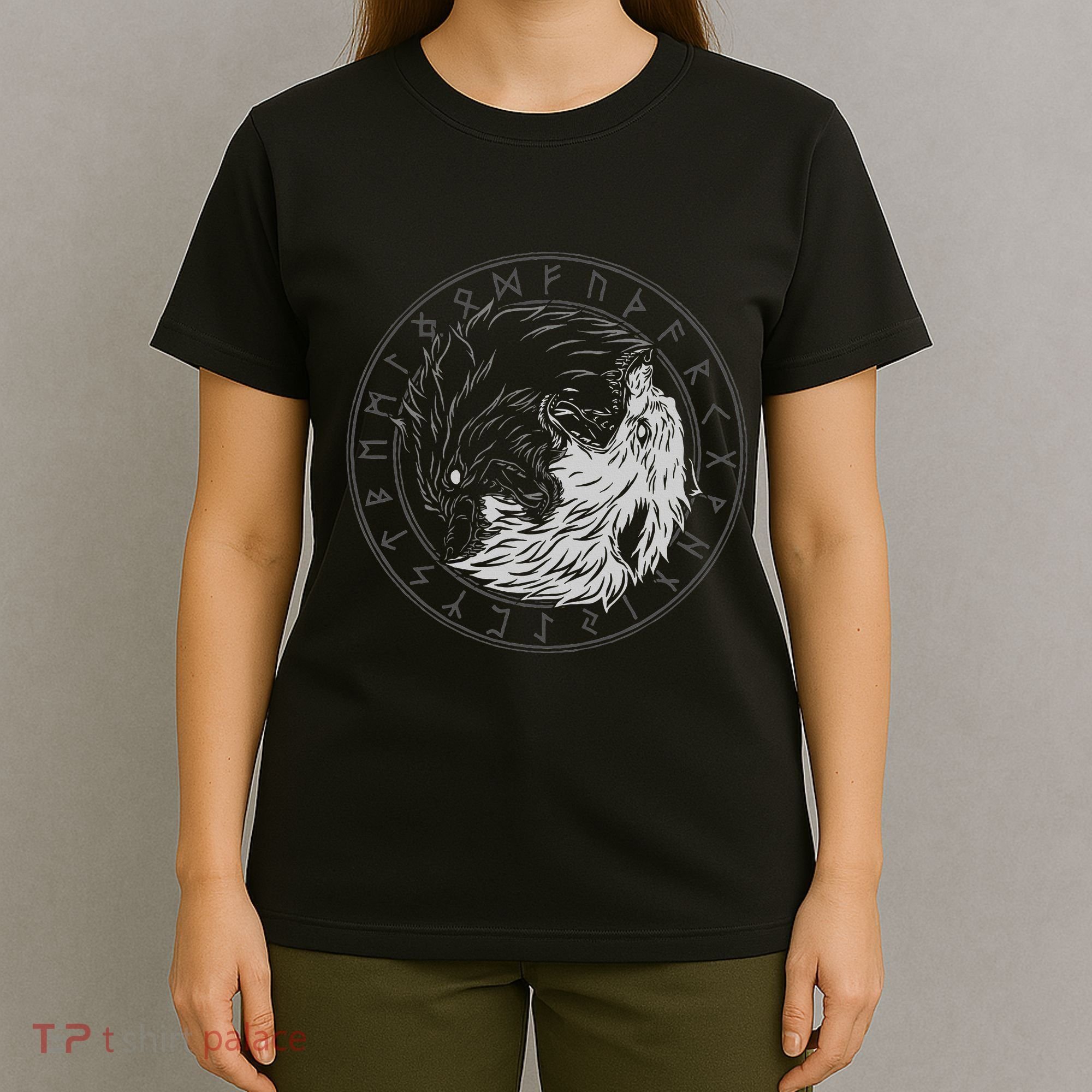 Sons Of Fenrir SköLl And Hati Ying Yang Wolf T-Shirt