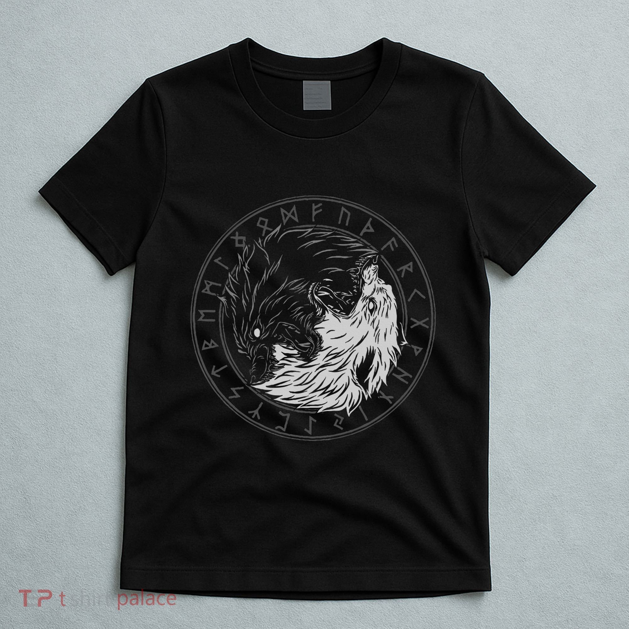 Sons Of Fenrir SköLl And Hati Ying Yang Wolf T-Shirt