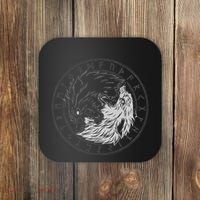 Sons Of Fenrir SköLl And Hati Ying Yang Wolf Coaster thumb 0