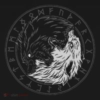 Sons Of Fenrir SköLl And Hati Ying Yang Wolf Coaster thumb 2