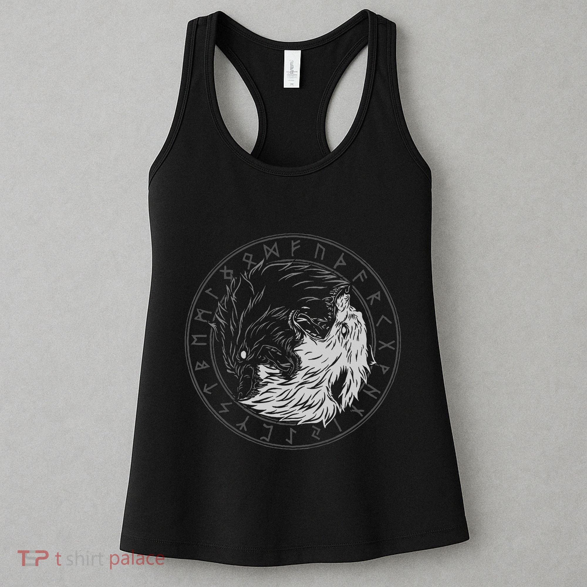 Sons Of Fenrir SköLl And Hati Ying Yang Wolf Women's Tank Top