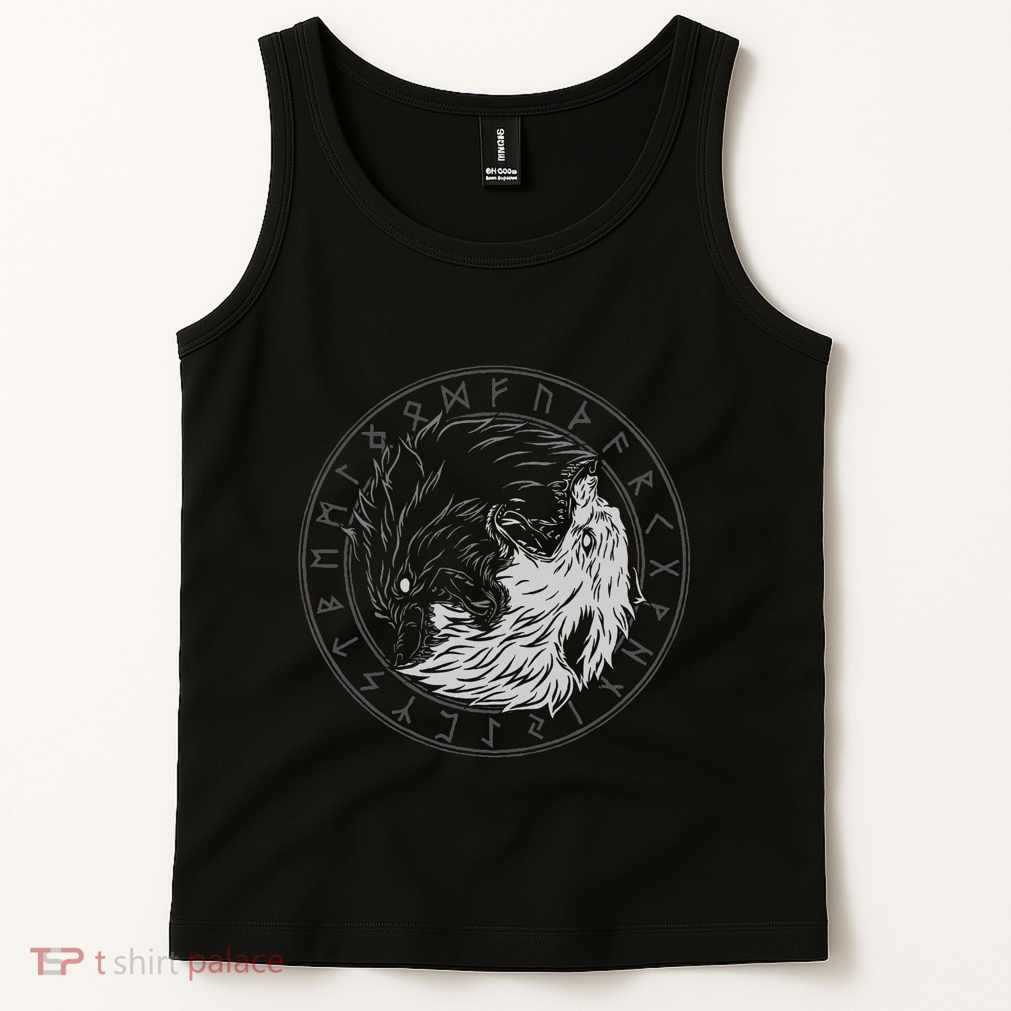Sons Of Fenrir SköLl And Hati Ying Yang Wolf Tank Top