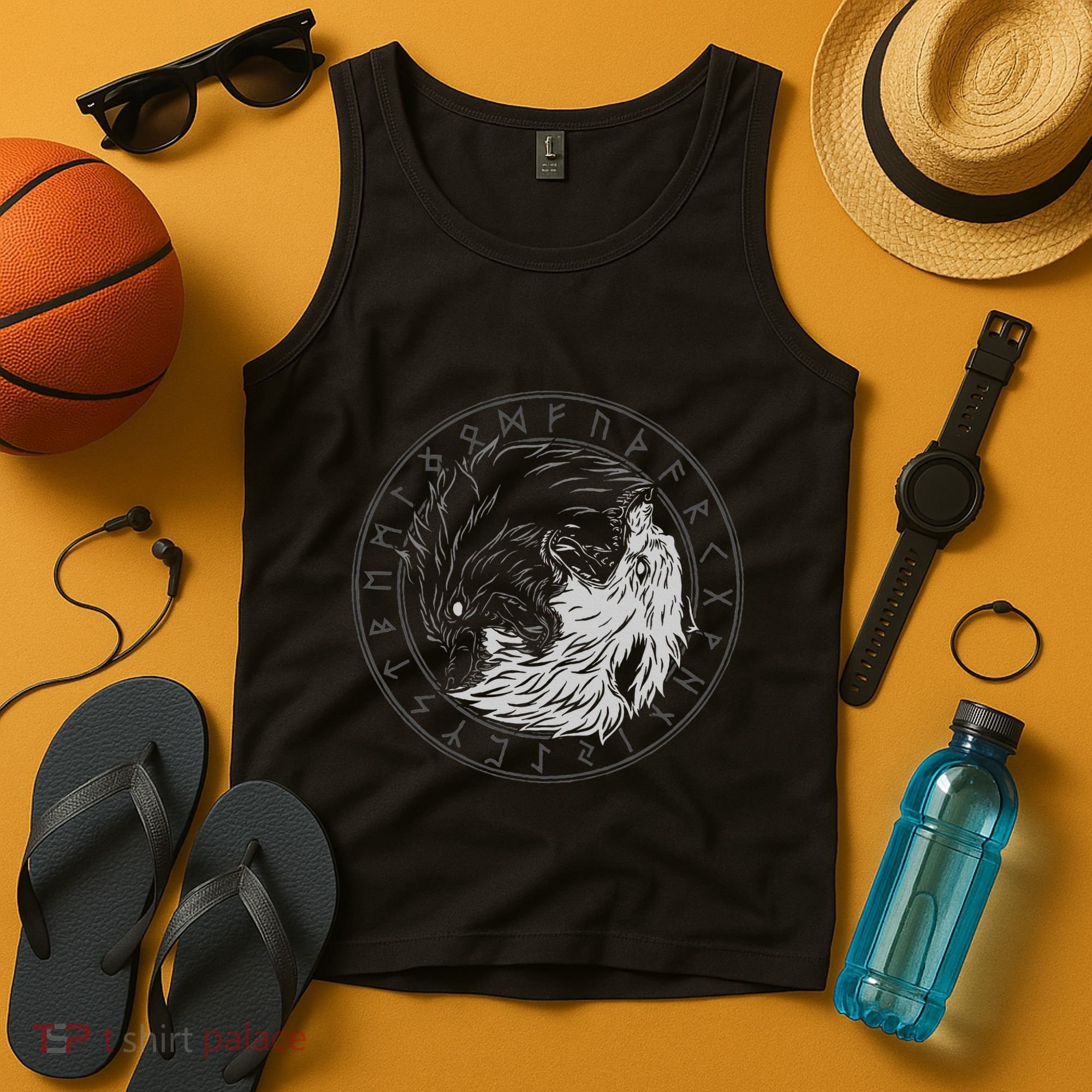 Sons Of Fenrir SköLl And Hati Ying Yang Wolf Tank Top