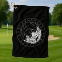 Sons Of Fenrir SköLl And Hati Ying Yang Wolf Golf Towel thumb 1