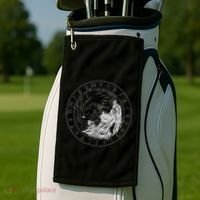 Sons Of Fenrir SköLl And Hati Ying Yang Wolf Golf Towel thumb 2