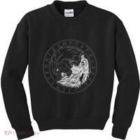 Sons Of Fenrir SköLl And Hati Ying Yang Wolf Kids Sweatshirt thumb 0