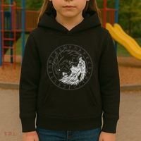 Sons Of Fenrir SköLl And Hati Ying Yang Wolf Kids Hoodie thumb 3