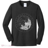 Sons Of Fenrir SköLl And Hati Ying Yang Wolf Kids Long Sleeve Shirt thumb 0