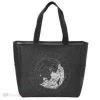 Sons Of Fenrir SköLl And Hati Ying Yang Wolf Tote Bag thumb 0