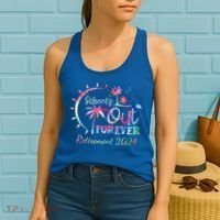 Schools Out Forever Retirement 2024 Retired Teacher Women's Tank Top thumb 2