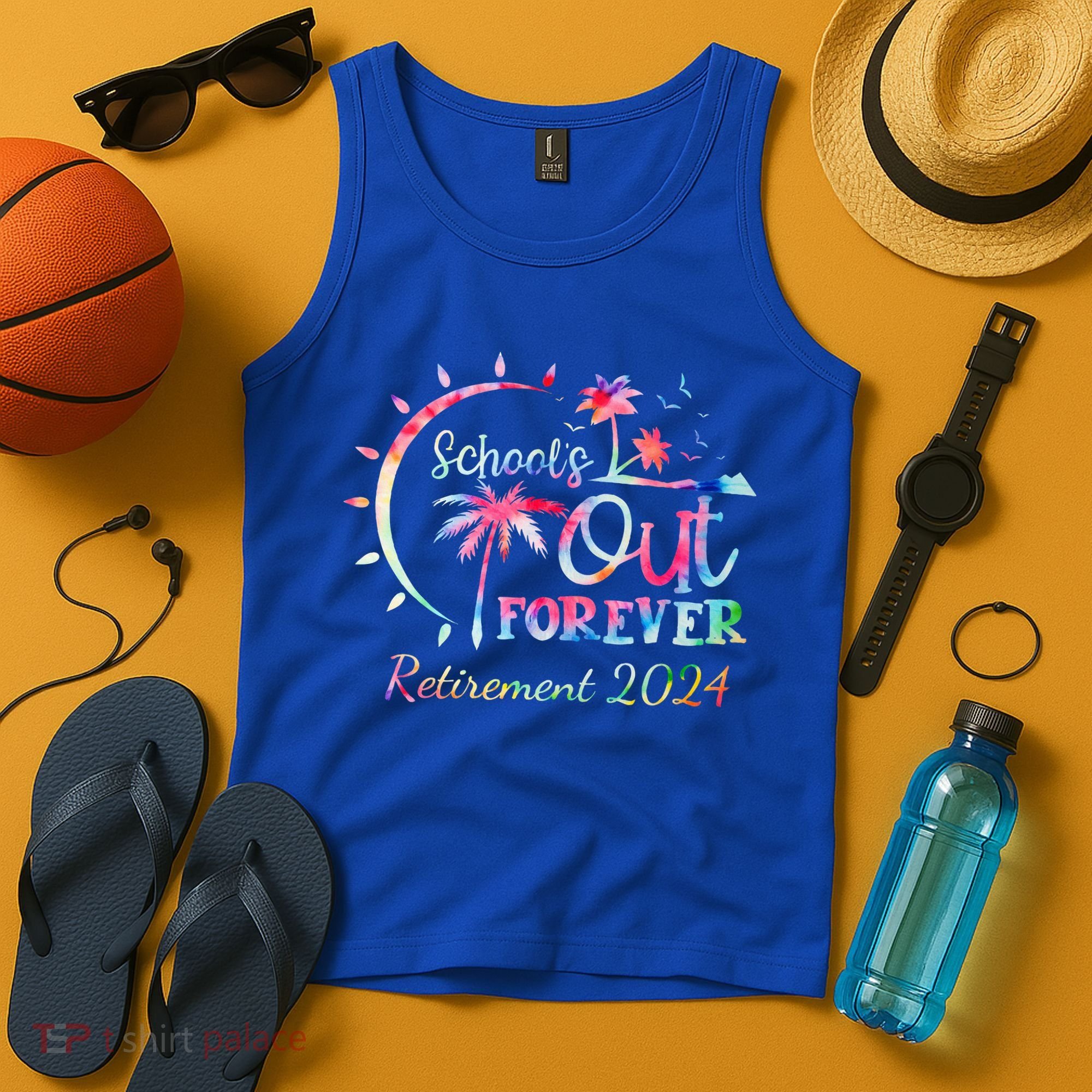 Schools Out Forever Retirement 2024 Retired Teacher Tank Top