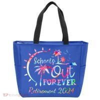 Schools Out Forever Retirement 2024 Retired Teacher Tote Bag thumb 0