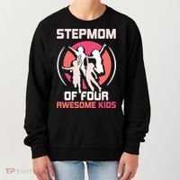 Stepmom Of Four Awesome Mother's Day Stepmother Mom Gift Women's Sweatshirt thumb 0