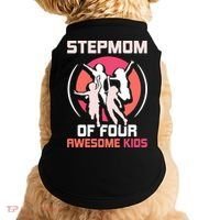 Stepmom Of Four Awesome Mother's Day Stepmother Mom Gift Doggie Tank thumb 0
