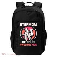 Stepmom Of Four Awesome Mother's Day Stepmother Mom Gift Backpack thumb 0