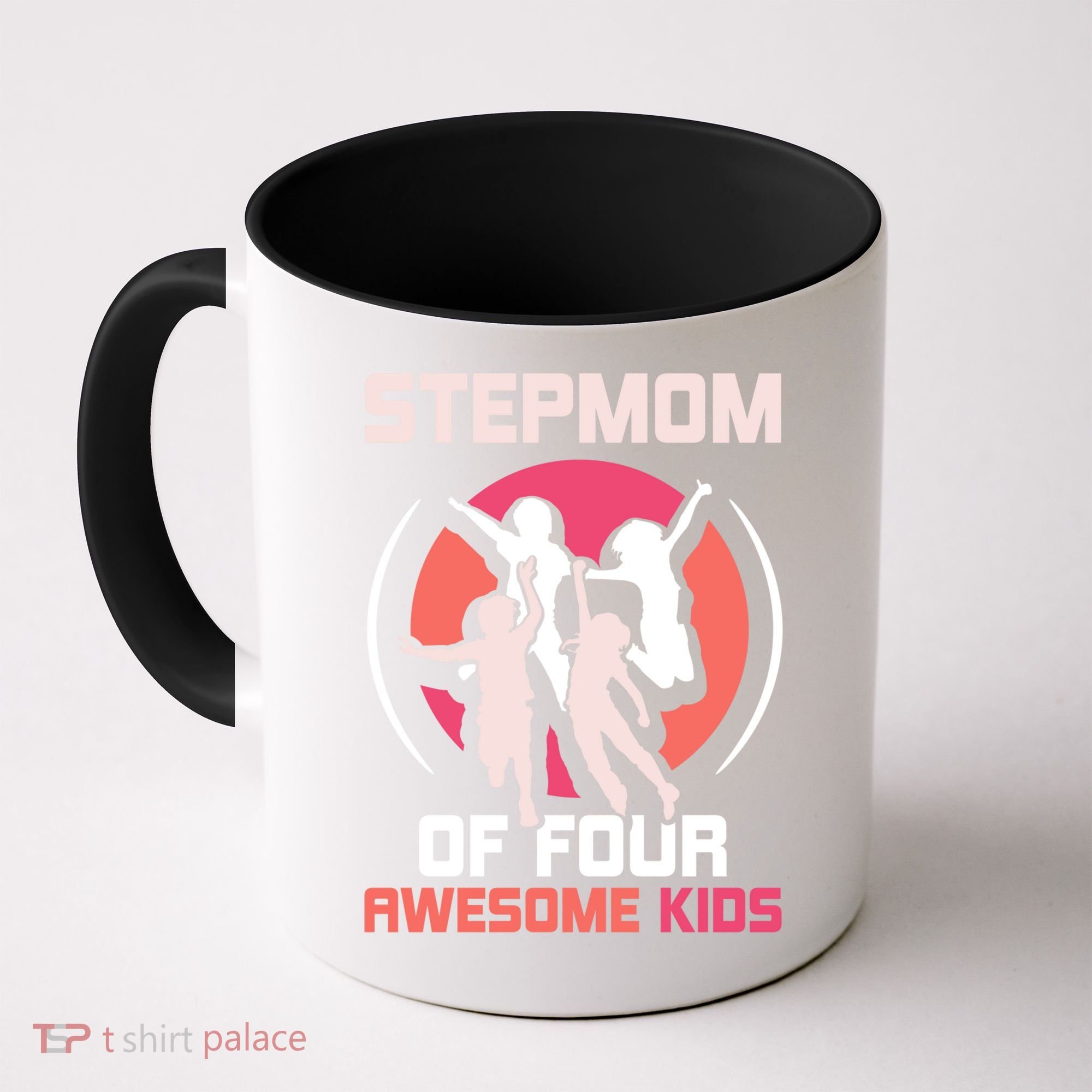 Stepmom Of Four Awesome Mother's Day Stepmother Mom Gift Coffee Mug