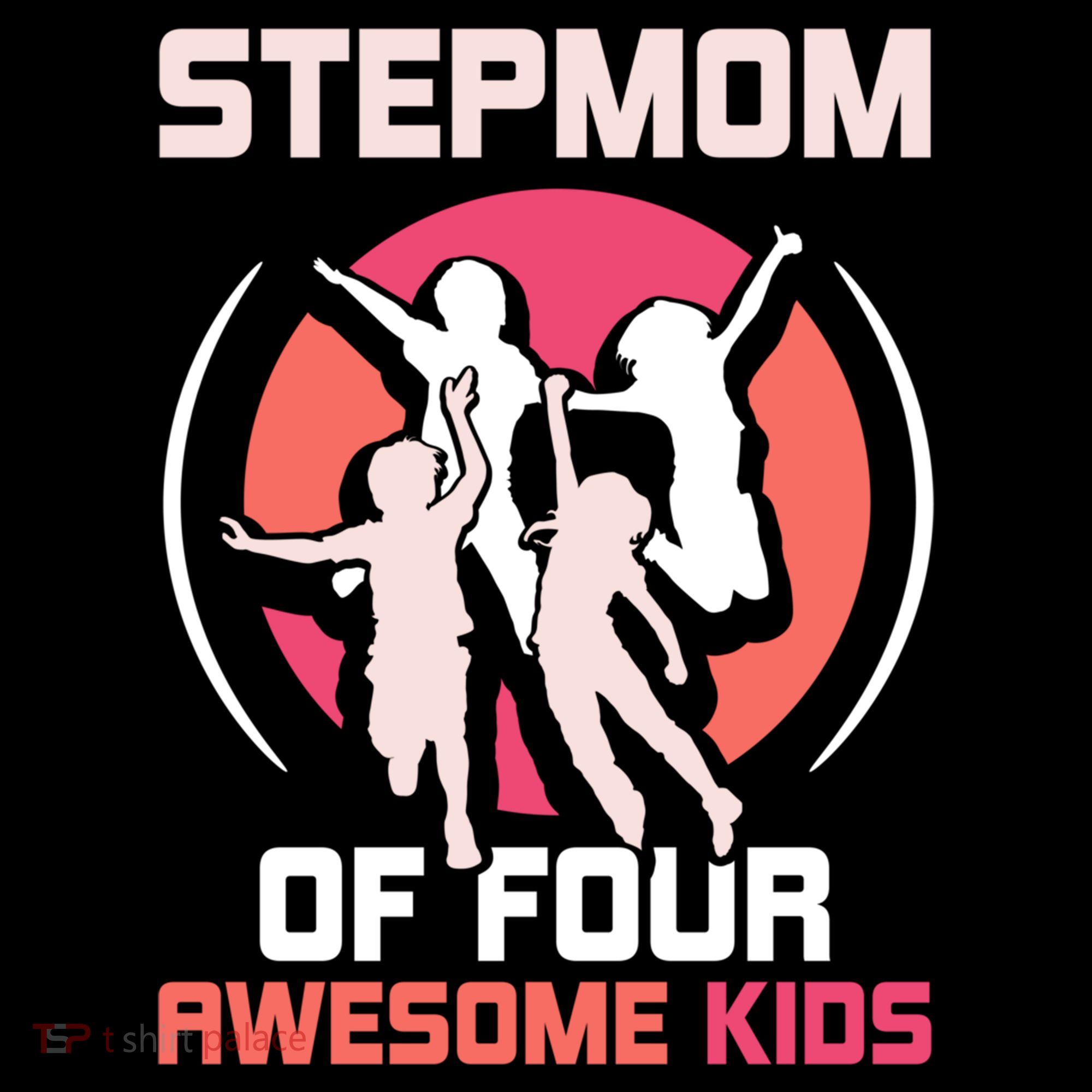 Stepmom Of Four Awesome Mother's Day Stepmother Mom Gift Coffee Mug