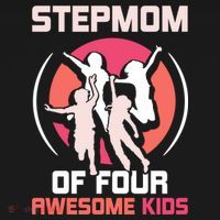 Stepmom Of Four Awesome Mother's Day Stepmother Mom Gift Women's Hoodie thumb 2