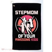 Stepmom Of Four Awesome Mother's Day Stepmother Mom Gift Golf Towel thumb 0