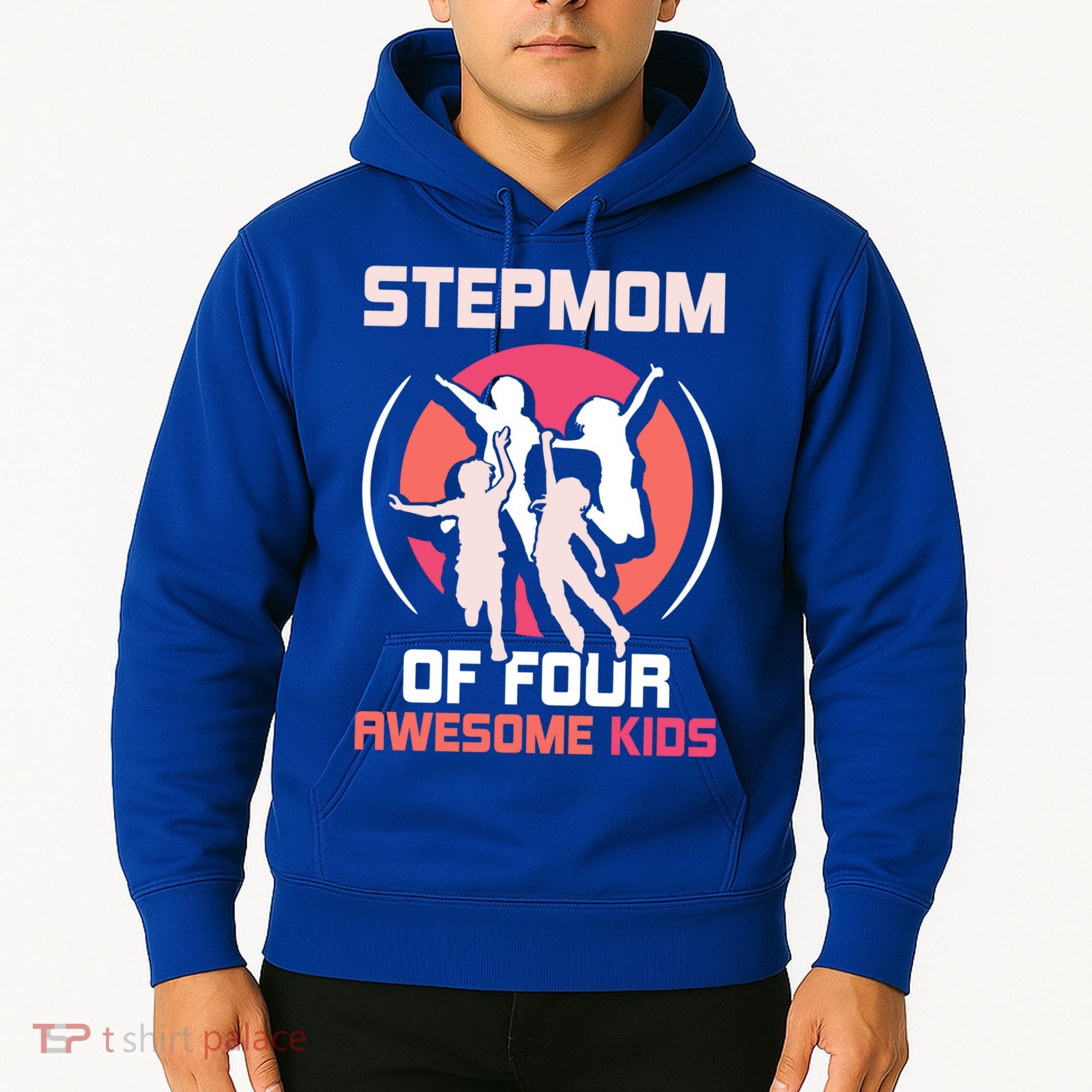 Stepmom Of Four Awesome Mother's Day Stepmother Mom Gift Hoodie