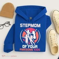 Stepmom Of Four Awesome Mother's Day Stepmother Mom Gift Hoodie thumb 4