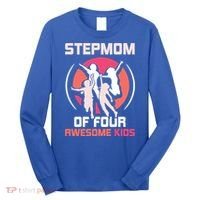 Stepmom Of Four Awesome Mother's Day Stepmother Mom Gift Long Sleeve Shirt thumb 0