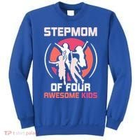Stepmom Of Four Awesome Mother's Day Stepmother Mom Gift Sweatshirt thumb 0