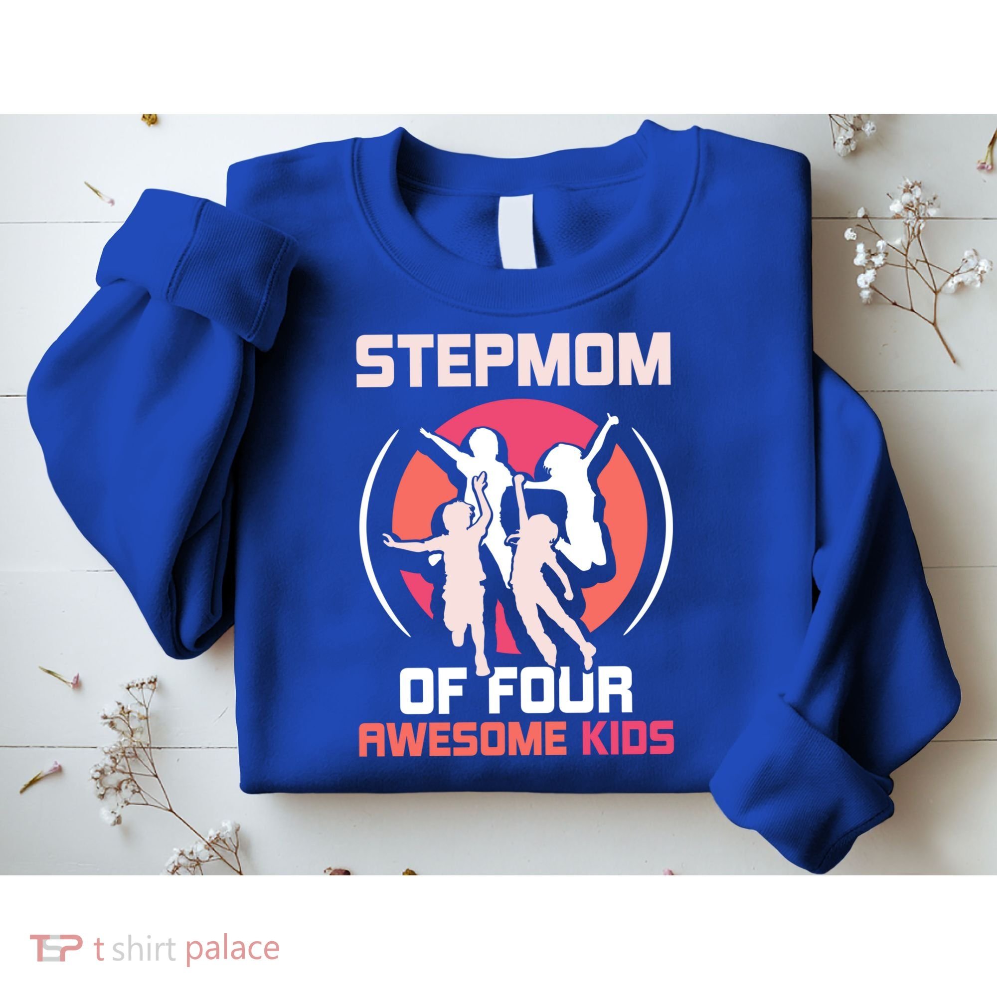 Stepmom Of Four Awesome Mother's Day Stepmother Mom Gift Sweatshirt