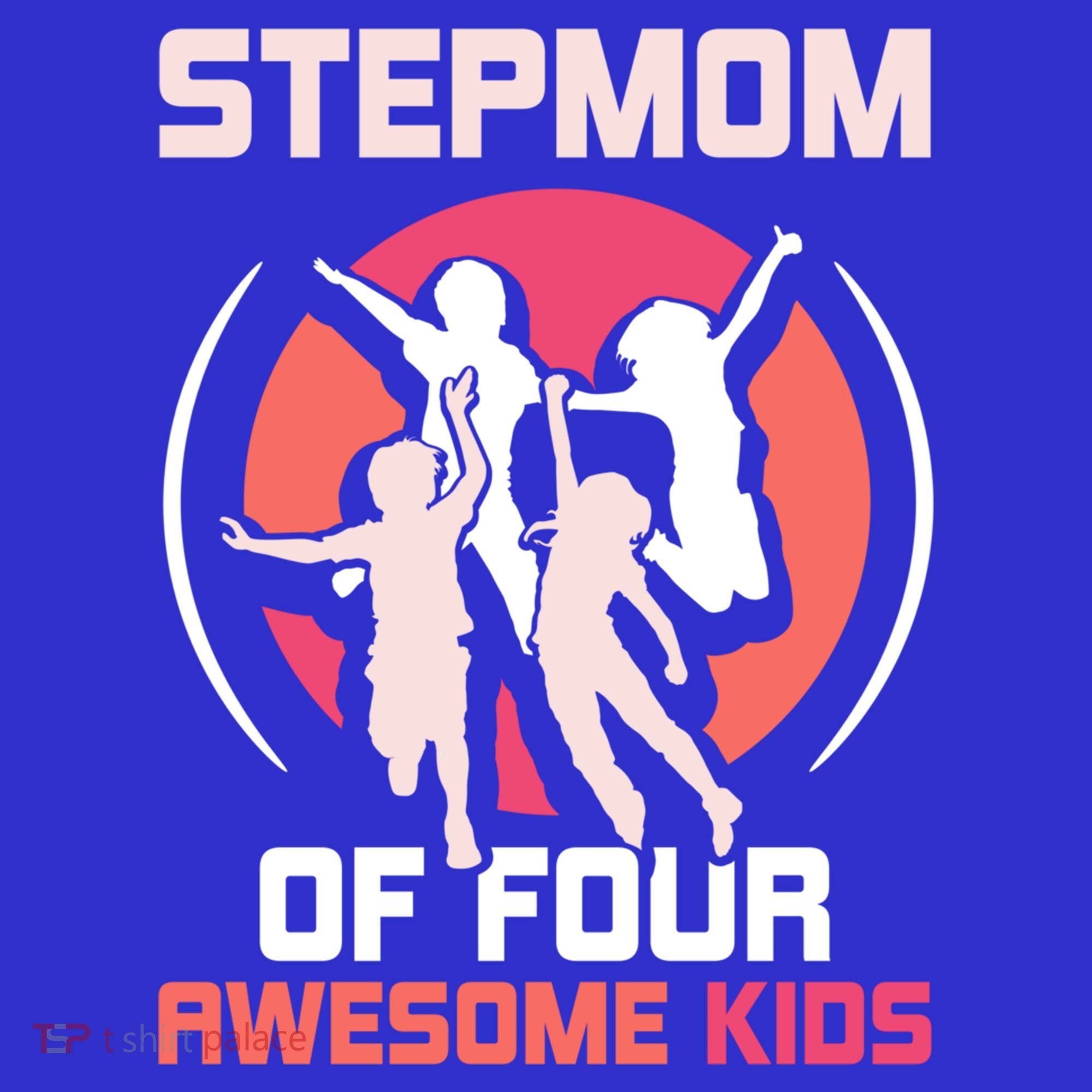 Stepmom Of Four Awesome Mother's Day Stepmother Mom Gift Women's Tank Top