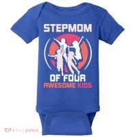 Stepmom Of Four Awesome Mother's Day Stepmother Mom Gift Baby Bodysuit thumb 0