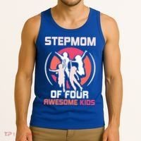 Stepmom Of Four Awesome Mother's Day Stepmother Mom Gift Tank Top thumb 3