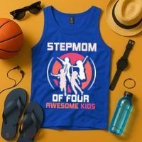 Stepmom Of Four Awesome Mother's Day Stepmother Mom Gift Tank Top thumb 4
