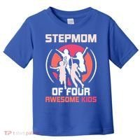 Stepmom Of Four Awesome Mother's Day Stepmother Mom Gift Toddler T-Shirt thumb 0
