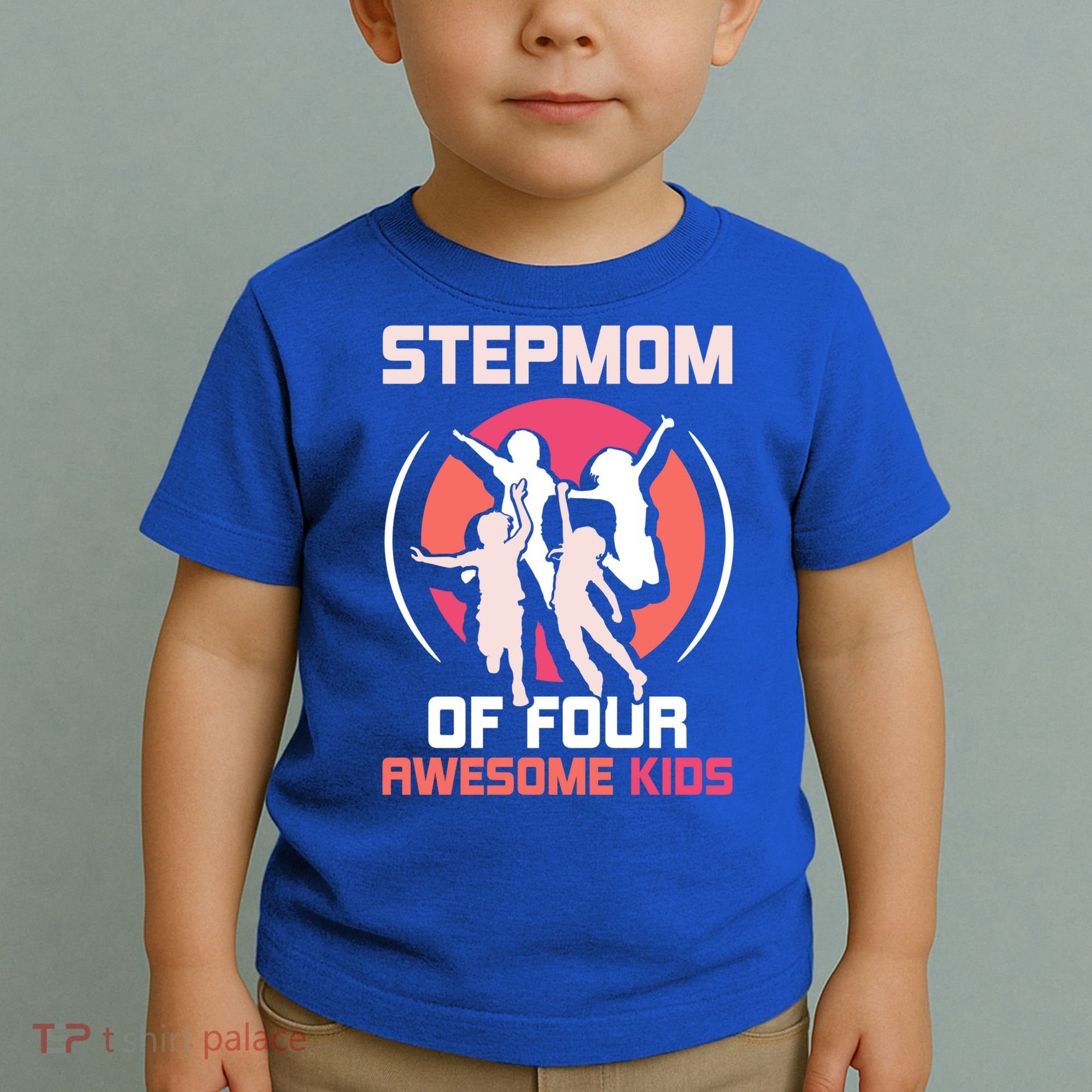 Stepmom Of Four Awesome Mother's Day Stepmother Mom Gift Toddler T-Shirt
