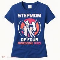 Stepmom Of Four Awesome Mother's Day Stepmother Mom Gift Women's T-Shirt thumb 0
