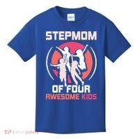 Stepmom Of Four Awesome Mother's Day Stepmother Mom Gift Kids T-Shirt thumb 0