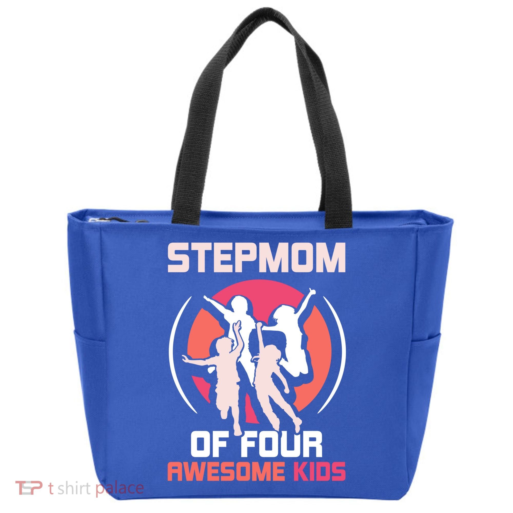 Stepmom Of Four Awesome Mother's Day Stepmother Mom Gift Tote Bag