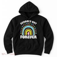 School's Out Forever Rainbow Teacher Retirement Teacher Life Hoodie thumb 0