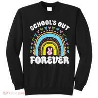 School's Out Forever Rainbow Teacher Retirement Teacher Life Sweatshirt thumb 0