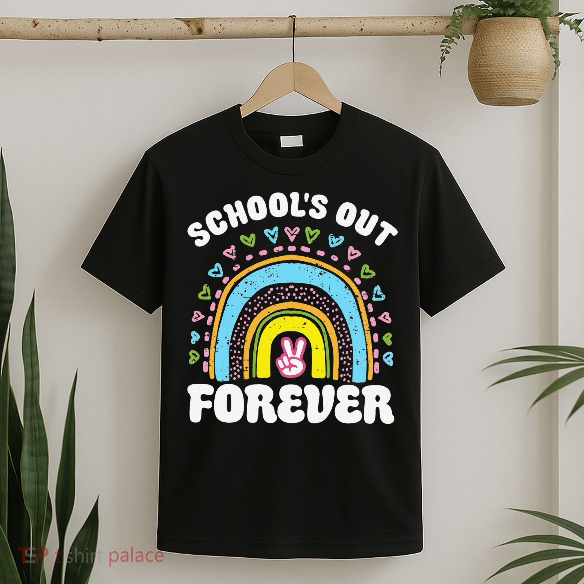 School's Out Forever Rainbow Teacher Retirement Teacher Life T-Shirt