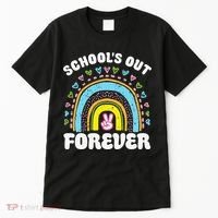 School's Out Forever Rainbow Teacher Retirement Teacher Life Tall T-Shirt thumb 0