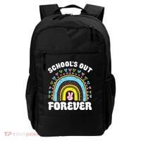 School's Out Forever Rainbow Teacher Retirement Teacher Life Backpack thumb 0