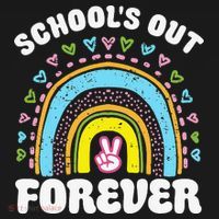 School's Out Forever Rainbow Teacher Retirement Teacher Life Bucket Hat thumb 4