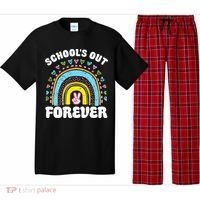 School's Out Forever Rainbow Teacher Retirement Teacher Life Pajama Set thumb 0