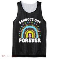 School's Out Forever Rainbow Teacher Retirement Teacher Life Mesh Reversible Basketball Jersey Tank thumb 0